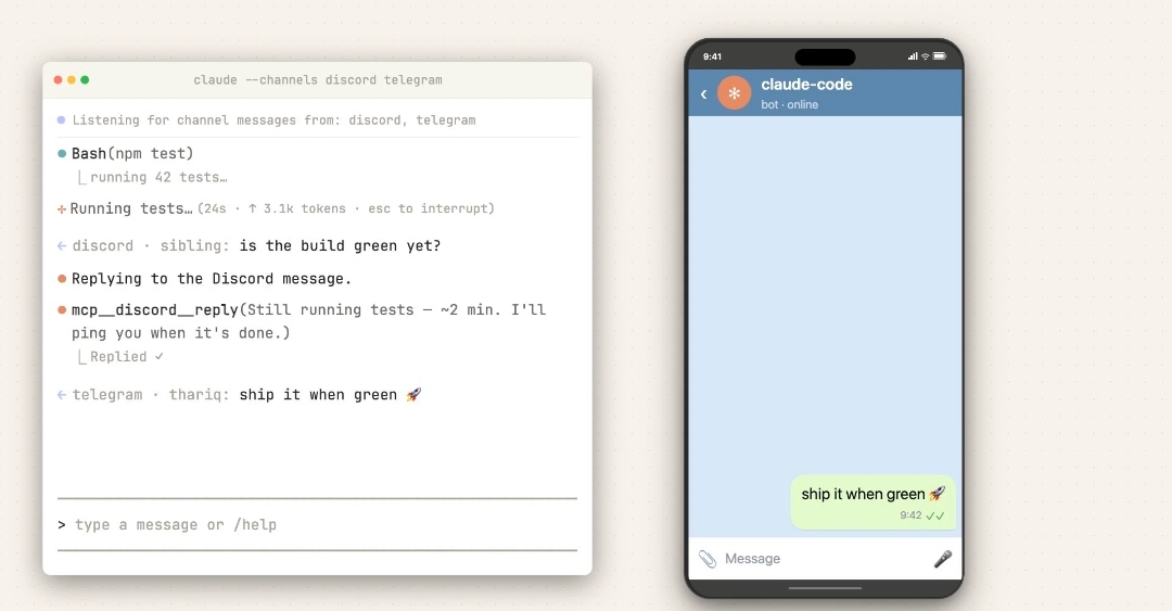 Anthropic startet Claude Code Channels Vorschau: Unterstützung für eine direkte Verbindung zwischen Telegram- und Discord-Nachrichten