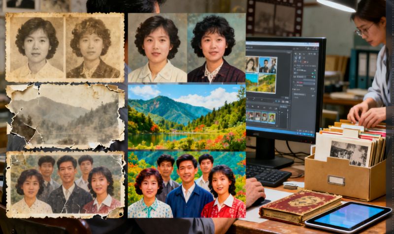 jpgHD：AI老照片无损修复，支持上色与动态效果，适用于影像修复与档案整理