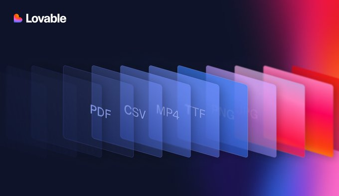 Lovable lance les téléchargements de fichiers : faites glisser et déposez des fichiers pour créer des applications et des sites Web