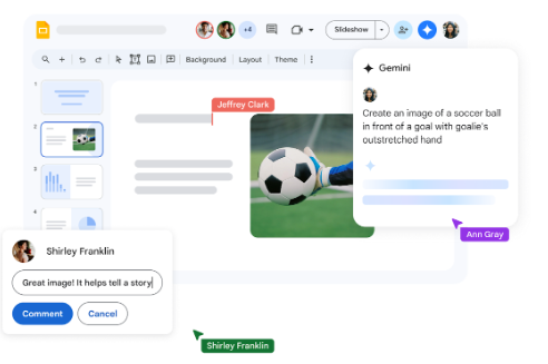 Google Slides: Eine Online-Präsentationssoftware, die Echtzeit-Zusammenarbeit zwischen mehreren Personen unterstützt und sich für Remote-Arbeit und Online-Lehrsituationen eignet