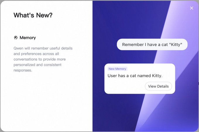 Tongyi Qianwen launches &quot;Qwen Chat Memory&quot; to support long-term personalized conversation experience