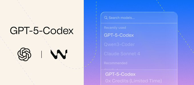 WindsurfがGPT-5-Codexをリリース：有料ユーザー向けに期間限定で無料提供