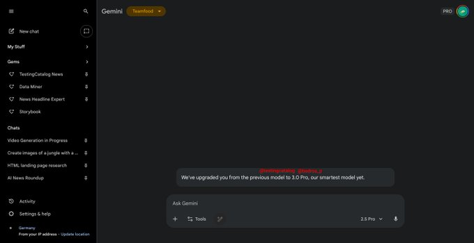 L&#39;interface Gemini affiche une invite « 3.0 Pro » et le monde extérieur spécule qu&#39;une nouvelle version sera bientôt publiée.