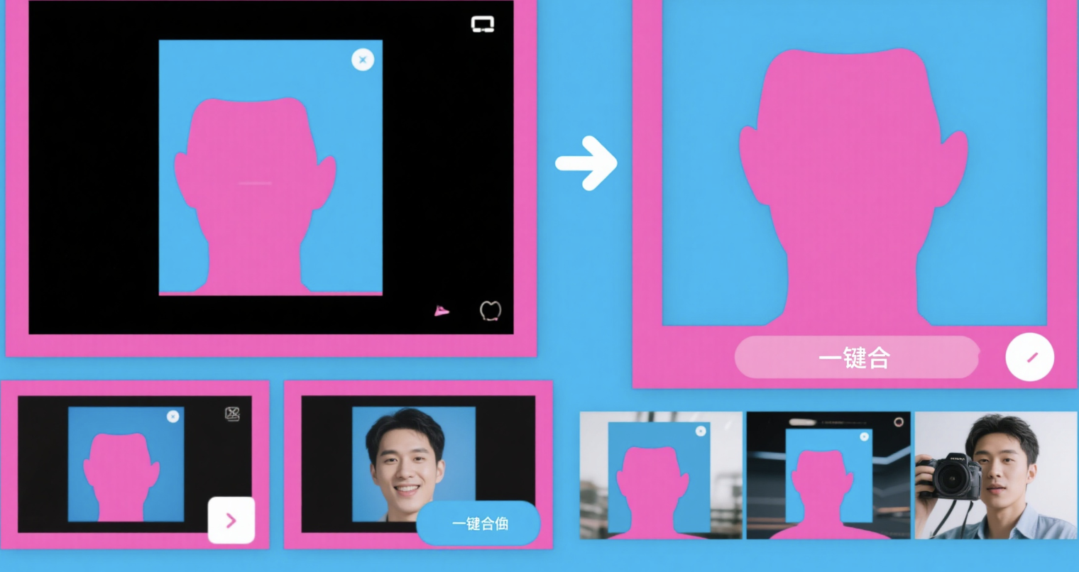FacePlay, générateur de vidéos par échange de visages basé sur l&#39;IA, permet de synthétiser des modèles en un clic, idéal pour les vidéos courtes et la création de contenus de divertissement.