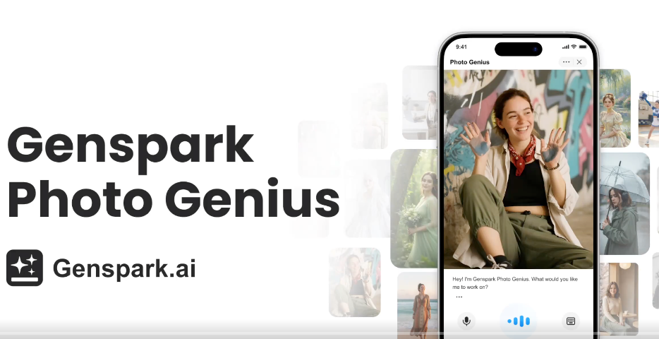 Genspark、世界初の音声制御AI写真編集ソフト「Photo Genius」を発売