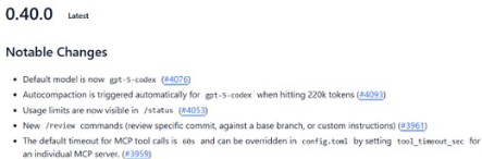 OpenAIがCodex CLI 0.40をリリース: デフォルトモデルをgpt-5-codexに切り替え、/reviewを追加