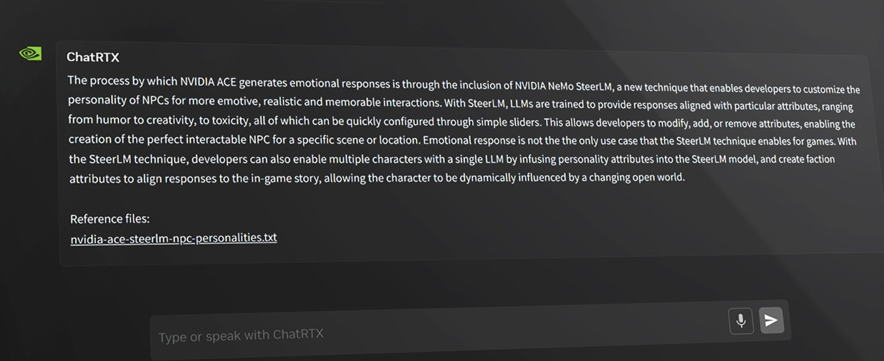 NVIDIA ChatRTX：70GB空间换来隐私与速度，离线AI工具真香