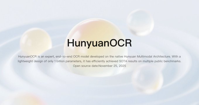HunyuanOCR Open Source: End-to-end multi-scenario OCR expert model with 1B parameters